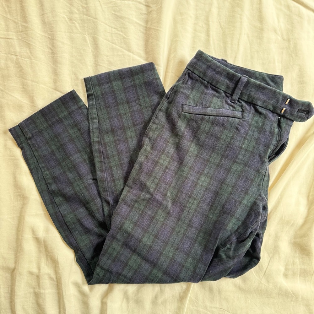 GAP Plaid Chinos - Navy and Forest Green